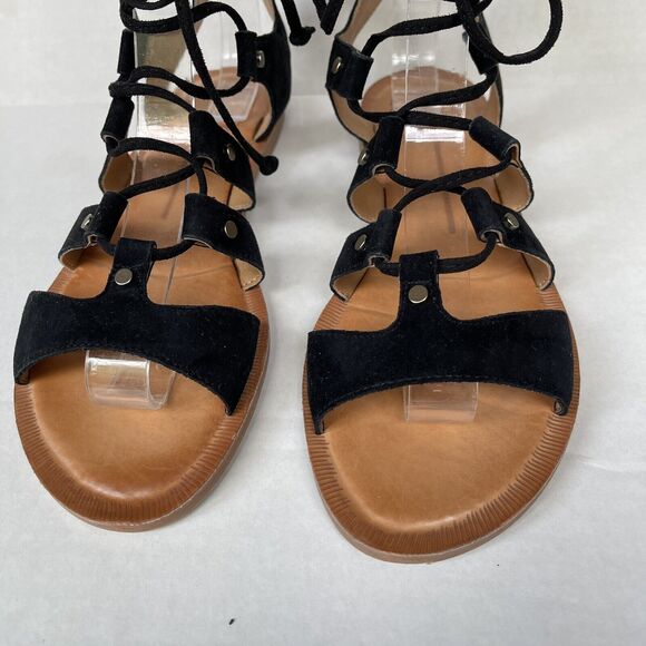 DV Dolce Vita Women’s Boho Gladiator Sandals Size 7 Black Suede WORN ONCE - Picture 5 of 12